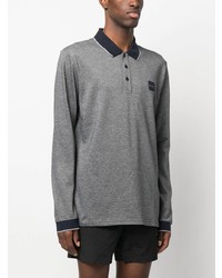 grauer Polo Pullover von BOSS