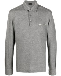 grauer Polo Pullover von Zegna