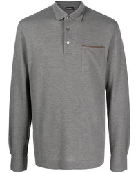 grauer Polo Pullover von Zegna