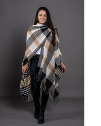 grauer Poncho von COLLEZIONE ALESSANDRO