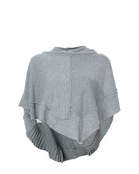 grauer Poncho von Greg Lauren