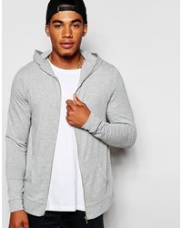 grauer Pullover mit einem Kapuze von Asos