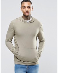 grauer Pullover mit einem Kapuze von Asos