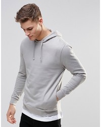 grauer Pullover mit einem Kapuze von Asos