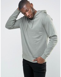 grauer Pullover mit einem Kapuze von Asos