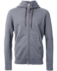 grauer Pullover mit einem Kapuze von Attachment