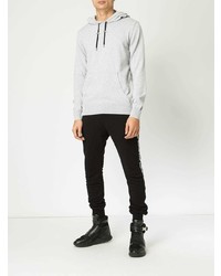 grauer Pullover mit einem Kapuze von Balmain