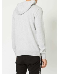 grauer Pullover mit einem Kapuze von Balmain