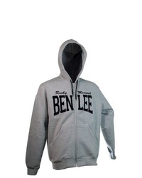 grauer Pullover mit einem Kapuze von Ben Lee