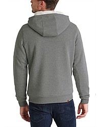 grauer Pullover mit einem Kapuze von BLEND