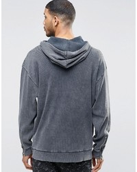 grauer Pullover mit einem Kapuze von Asos