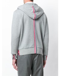 grauer Pullover mit einem Kapuze von Thom Browne