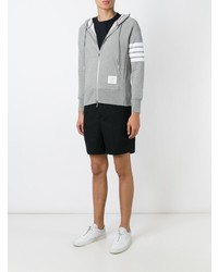 grauer Pullover mit einem Kapuze von Thom Browne