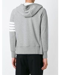 grauer Pullover mit einem Kapuze von Thom Browne