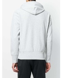 grauer Pullover mit einem Kapuze von Champion