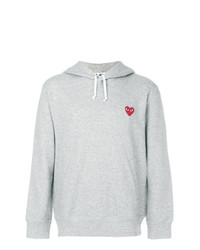 grauer Pullover mit einem Kapuze von Comme Des Garcons Play