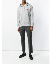 grauer Pullover mit einem Kapuze von Comme Des Garcons Play