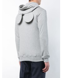 grauer Pullover mit einem Kapuze von Comme Des Garcons SHIRT