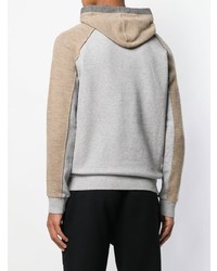 grauer Pullover mit einem Kapuze von Dondup