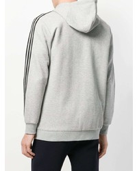 grauer Pullover mit einem Kapuze von adidas