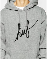 grauer Pullover mit einem Kapuze von HUF