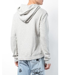 grauer Pullover mit einem Kapuze von R13