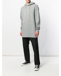 grauer Pullover mit einem Kapuze von Rick Owens DRKSHDW