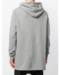 grauer Pullover mit einem Kapuze von Rick Owens DRKSHDW