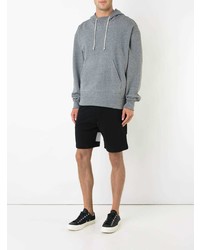 grauer Pullover mit einem Kapuze von John Elliott