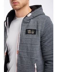 grauer Pullover mit einem Kapuze von DRY LAUNDRY