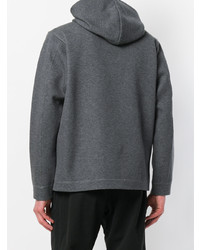 grauer Pullover mit einem Kapuze von White Mountaineering