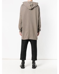 grauer Pullover mit einem Kapuze von Rick Owens