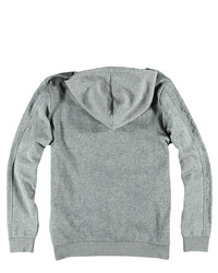 grauer Pullover mit einem Kapuze von emilio adani Hoody Sweatjacke mit sportiven Details