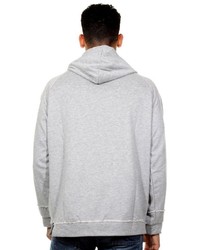 grauer Pullover mit einem Kapuze von EX-PENT