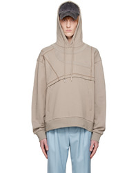 grauer Pullover mit einem Kapuze von Feng Chen Wang