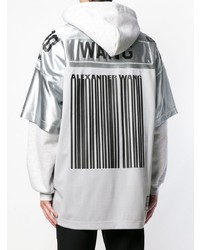 grauer Pullover mit einem Kapuze von Alexander Wang