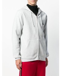 grauer Pullover mit einem Kapuze von Stussy