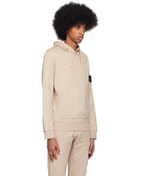 grauer Pullover mit einem Kapuze von Stone Island