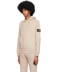 grauer Pullover mit einem Kapuze von Stone Island