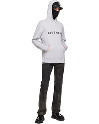 grauer Pullover mit einem Kapuze von Givenchy