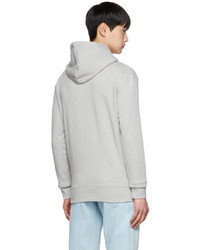 grauer Pullover mit einem Kapuze von MAISON KITSUNÉ