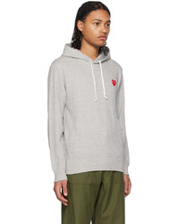 grauer Pullover mit einem Kapuze von Comme Des Garcons Play