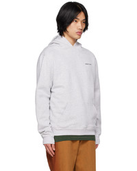 grauer Pullover mit einem Kapuze von Axel Arigato