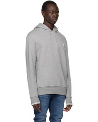 grauer Pullover mit einem Kapuze von Fred Perry