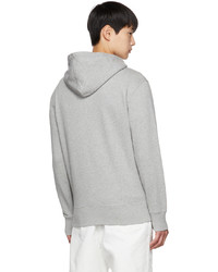 grauer Pullover mit einem Kapuze von MAISON KITSUNÉ