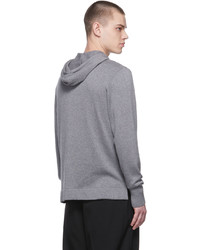 grauer Pullover mit einem Kapuze von Officine Generale