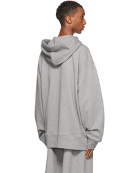 grauer Pullover mit einem Kapuze von Acne Studios