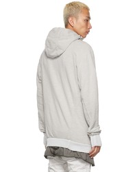 grauer Pullover mit einem Kapuze von Boris Bidjan Saberi