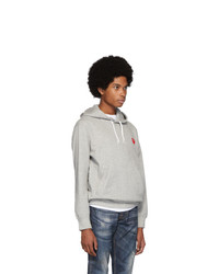 grauer Pullover mit einem Kapuze von Comme Des Garcons Play