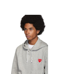 grauer Pullover mit einem Kapuze von Comme Des Garcons Play